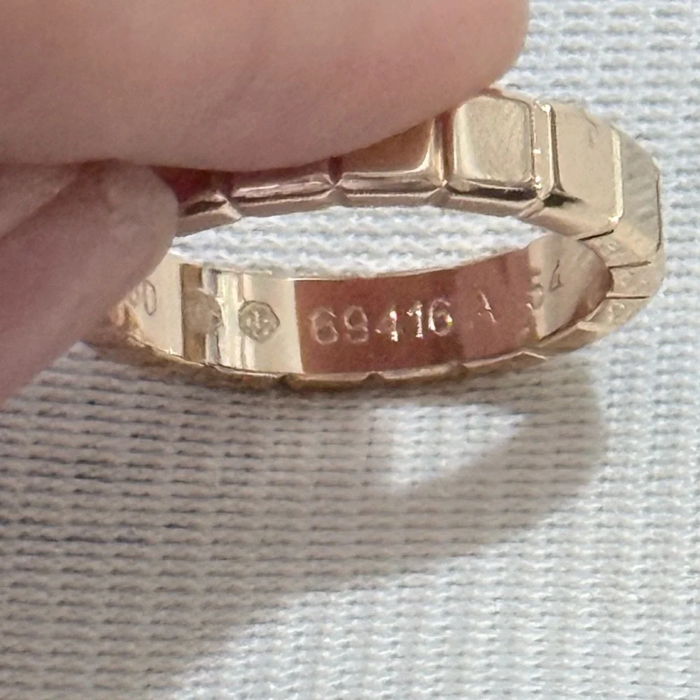 Chopard Rose Gold Faceted Band Ring